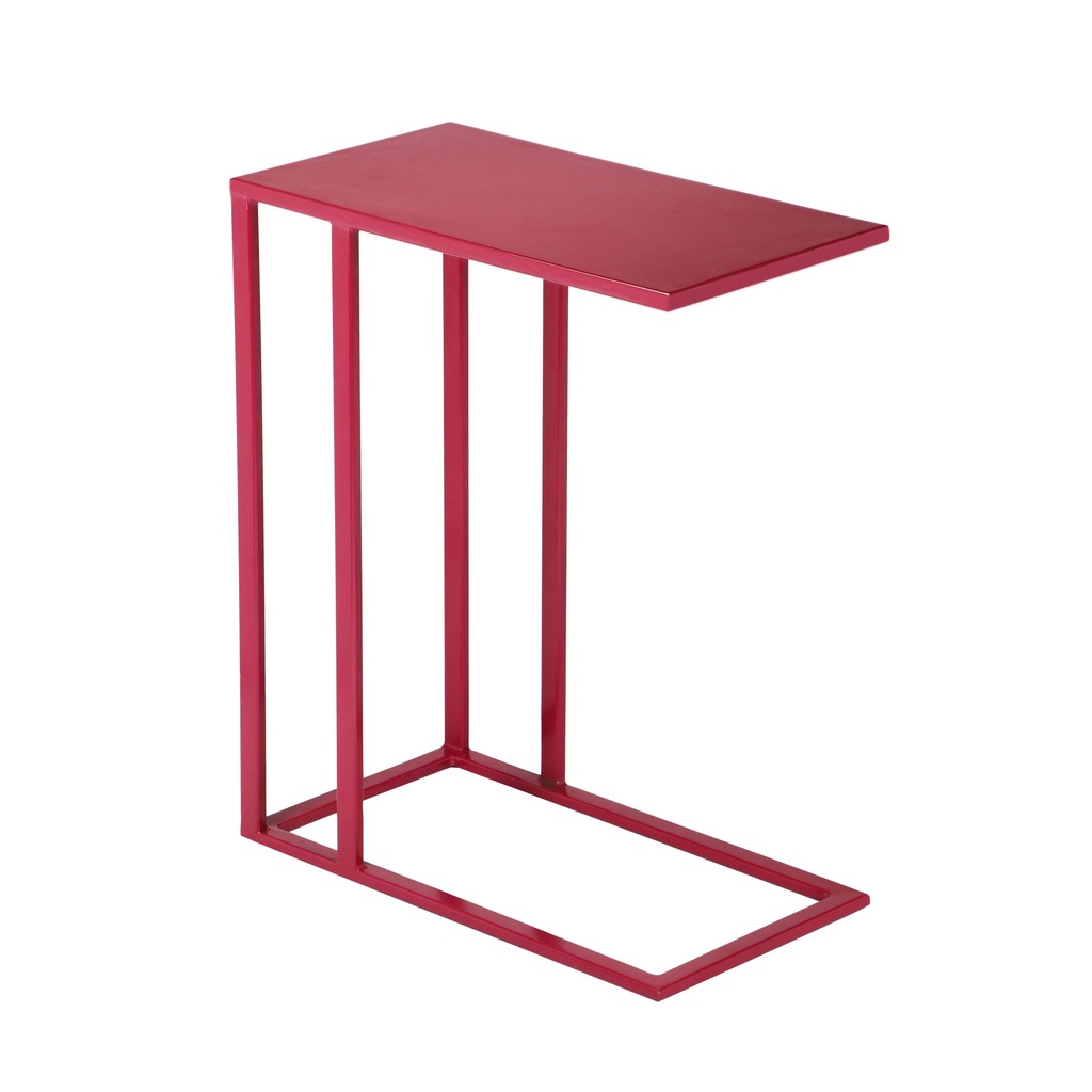 [IJ-TANU-ET-PLM] Tanu Enamel C-Table End Table (Plum)